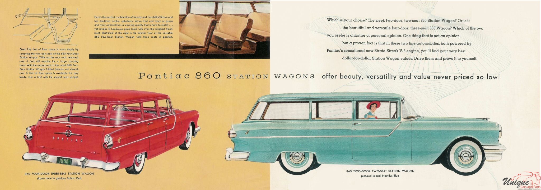 1955 Pontiac Wagons Brochure Page 3